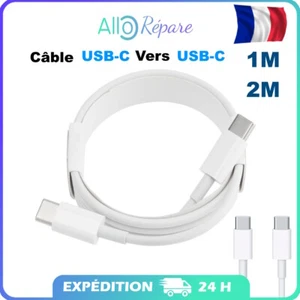 Apple Câble charge Rapide / Synchro Prise USB-C vers USB-C Pour iPad iphone 15 - Photo 1/3