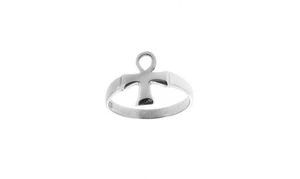 925 Sterling Silver Ankh Cross Design Ring Ladies Gent's Spiritual Rings - Picture 1 of 3