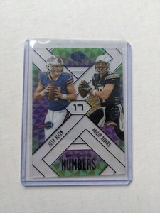 2018 Illusions Matching Numbers SP Josh Allen RC Philip Rivers /149 Bills Clear