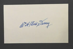 Bill Terry (d.1989) HOF Autographed 3x5 Index Card NEW YORK GIANTS JSA  - Picture 1 of 4