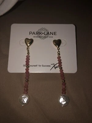 New Park Lane Pixie earrings  Pink rose quartz dangle  - Изображение 1 из 2