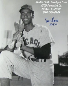 Ernie Banks "HOF" Signed Poster - Picture 1 of 6