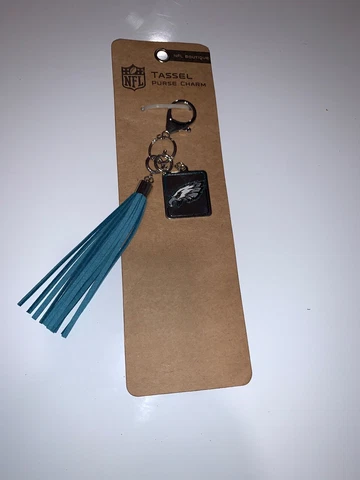 Leather Tassel Purse Charm NFL Philadelphia Eagles Cover