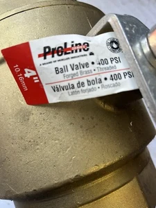 BRASS VALVE 4” PROLINE THREADED (2 Available) - Picture 1 of 6