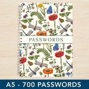 Libro de contraseñas A5 700 entradas | de la A a la Z | Diseño de naturaleza | Reino Unido hecho a mano por encargo - Imagen 1 de 13