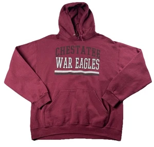 JERZEES Nublend Hoodie ( Chestatee War Eagles) Size L Burgundy With Pocket - Picture 1 of 3