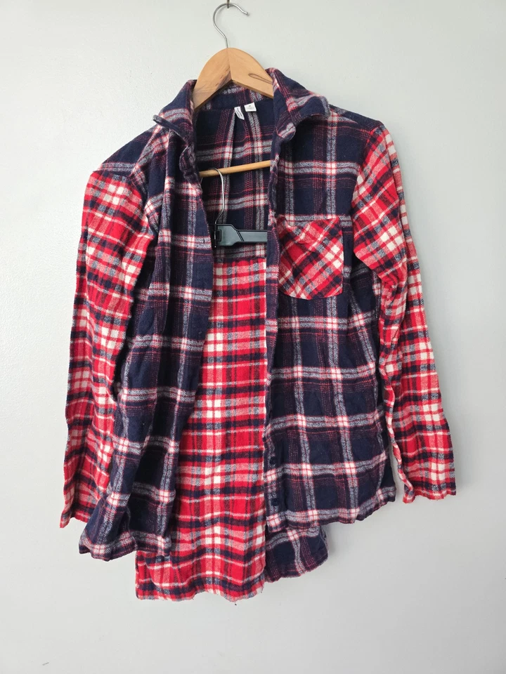 PIJAMA DE FRANELA PATCHWORK EN AZUL MARINO CHAQUETÓN MIXTO TARTÁN Mediano Mujer Foto 1 de 4