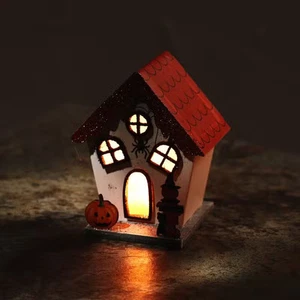 Casa araña calabaza encantada — Decoración de mesa de Halloween con iluminación LED - Imagen 1 de 4