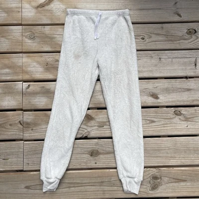 Pantalones de salón medianos de lana mullidos borrosos blancos sin marca Foto 1 de 4