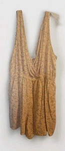 American Eagle Women’s Peasant Sleeveless Romper Floral Boho PEACH Size XXL - Picture 1 of 10