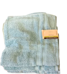 Teal Blue 100% Cotton Ultra Soft Towel Set 3 Bath Towels New - Picture 1 of 7