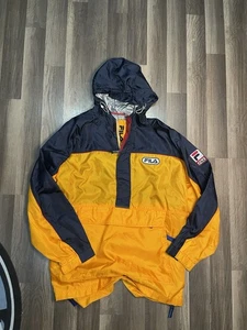 Vintage FILA Warm Up Swim Training Cold Weather Ski Anorak Jacke Mantel Gr. XL - Bild 1 von 8