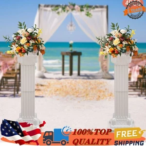 30*90cm Plastic Roman Pillars European Style Columns 4PCS Wedding Roman Columns - Picture 1 of 15