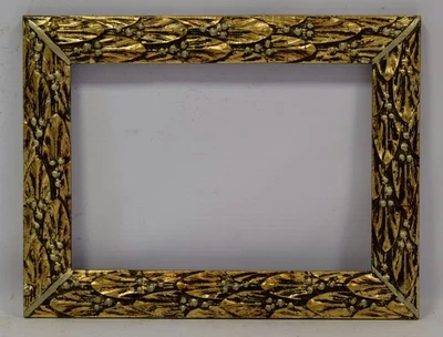 Vers 1910-1930  Ancien cadre, état d’origine, doré à la feuille, 40,5 x 28,5 cm - Photo 1/4