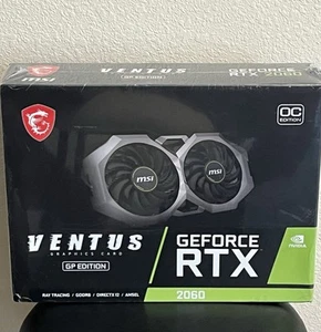MSI GeForce RTX 2060 Ventus GP OC GDRR6 PCI-E RTX 2060—SEALED—FREE SHIPPING 🔥 - Photo 1/5