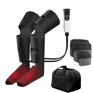 Leg Air Compression Massager for Foot Heat, Air Compression Calf Massage and ... - Picture 1 of 7