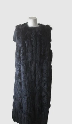 Women's Sz 10/12  M/L Black Opossum Fur Lining Vest  MINT+ Woman - Image 1 of 4