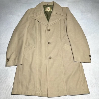 Vintage 60s 70s Stream & Field Long Coat Mens Size 40 Brown Gordon & Ferguson - Image 1 of 4