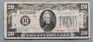 1934 D Twenty Dollar Federal Reserve Note $20 Early Small Size Circulated #96496 - Picture 1 of 2