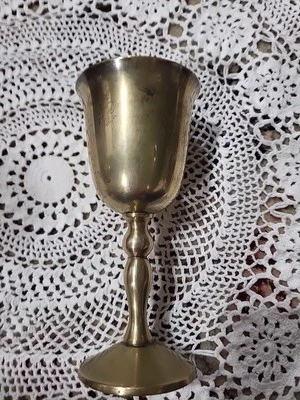 Toalla Vintage EPNS Copa Vino Cáliz Tono Dorado Pátina Renacimiento Foto 1 de 4