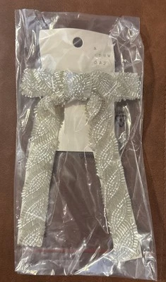 A NEW DAY | Cordón de pelo con lazo de cuentas marfil nuevo con etiquetas Foto 1 de 4