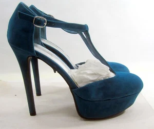 Green 6"High Stiletto Heel 1.5"Platform  round toe Shoes WOMEN Size  9 - Picture 1 of 6