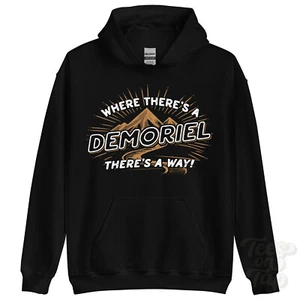 WHERE THERE'S A DEMORIEL... HOODIE Name Nachname lustig Familie Geschenkidee - Bild 1 von 2