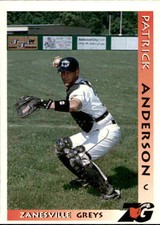1996 Zanesville Greys Grandstand #1 Patrick Anderson Asheville North Carolina NC