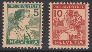 SUIZA - HELVETIA - Yv.** 149/150 - AÑO 1915 - Mi.** 128/129 - PRO JUVENTUTE -MNH - Imagen 1 de 1