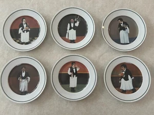 Williams Sonoma Set Of 6 “Sommelier” Guy Buffet Dessert Salad Plates 7 3/4 Ins - Picture 1 of 9
