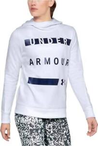 Under Armour Women's Armour Fleece Hoodie 1321142-100 White NWT $55 Size LARGE