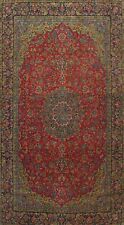 Vintage Floral Ardakan Overdyed Hand-knotted Area Rug Wool Oriental Carpet 9x14