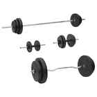 Barbell And Dumbbell Set Home Exercise Free Weight Plate Multi Models Vidaxl