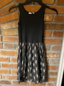 Gap Kids Girls Black Zebra Animal Print Dress Cotton Summer Size Xl 12 - Picture 1 of 5