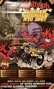EPITAFFIO SUMMER NATIONALS NYC 1997 POSTER CONCERTO RARO VINTAGE 1997 10/2-4/97 - Foto 1 di 10