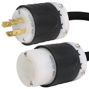 Cable de extensión NEMA L14-20 - 5 pies, 20A 125/250V 12 AWG - caja de hierro # IBX-4805-05 - Imagen 1 de 1