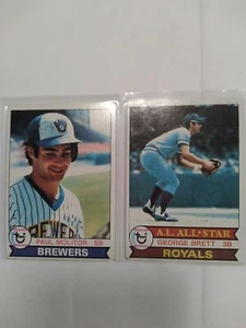 (2) 1979 Topps Baseball Cards Paul Molitor & George Brett - Picture 1 of 5