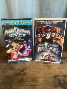 Vtg lot of 2 Power Rangers VHS-Mighty Morphin Movie & Power Rangers Space Movie - Picture 1 of 2