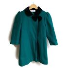 Imp For Girls Jacket Pea Coat  Trench Green Velour 4