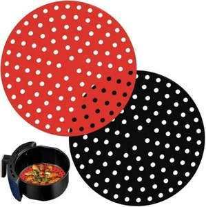 Reusable Silicone Air Fryer Liners 2 Pack Nonstick Air Fryer Basket Mats Air Fry - Picture 1 of 6