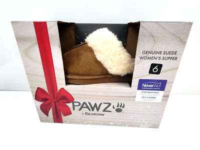PAWZ by Bearpaw Women's Genuine Suede Mackenzie Slipper with Wool Blend  NIB - Изображение 1 из 4