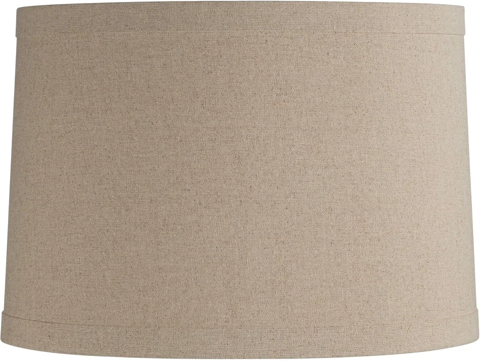 Springcrest Natural Linen Drum Shade 15x16x11 Spider