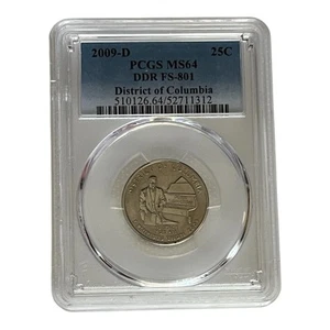 2009-D District of Columbia Doubled Die Error Quarter, DDR FS-801 PCGS MS64 PCGS - Picture 1 of 5