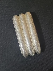 Antique Sterling Silver Victorian, C. Webster 3 Tube Cigar Case / Holder - Picture 1 of 17