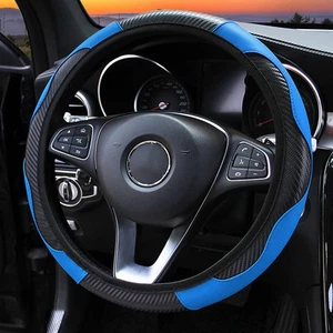 Steering Wheel Cover Carbon Fiber Style Car Steering Wheel Cover For Vehicle - Picture 1 of 1