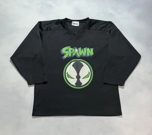 Vintage Spawn Hockey Jersey Todd McFarlane Comic Character Black Medium RARE - Picture 1 of 8