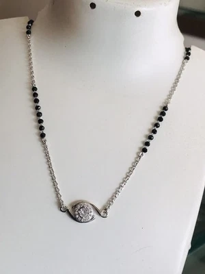 Collar Mangalsutra-925 Plata Mangalsutra Peso Ligero Elegante Mal de Ojo Cadena Foto 1 de 4