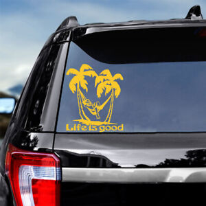 2pcs Life is good  Stickers Car Window Laptop Truck Motorcycle Wall Vinyl Decal