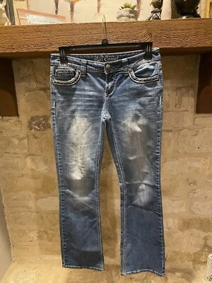 Red Camel Boot Cut Jeans Juniors/Women’s Sz 11 R Med Wash Embellished Pockets - Image 1 of 4