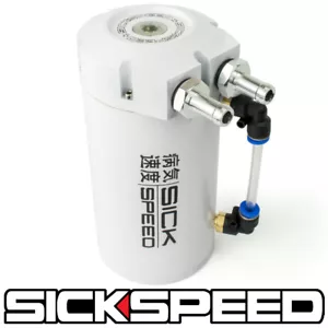 SICKSPEED WHITE NON VENTED OIL CATCH CAN RESERVOIR TANK BAFFLED ENGINE P1 - Bild 1 von 1